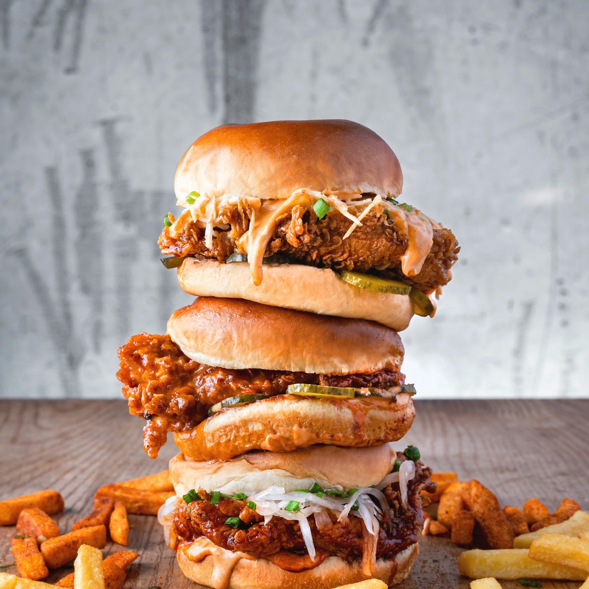 Chicken fillet burger with cheese
