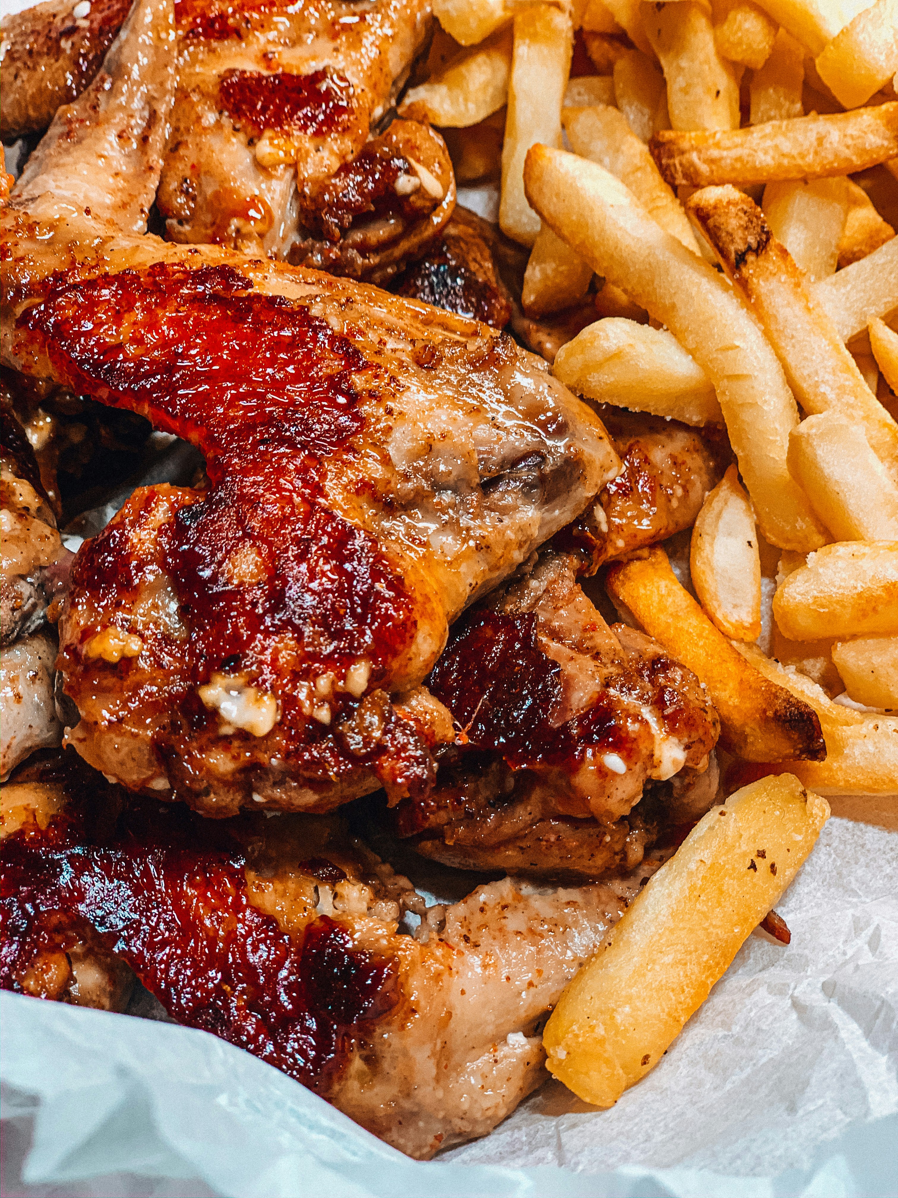 Grilled peri peri chicken thighs with rice